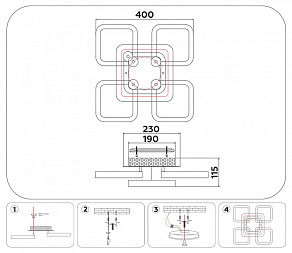 Потолочная люстра Ambrella Light FA FA3861