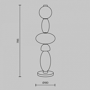 Настольная лампа декоративная Maytoni Adore MOD297TL-L24BS3K