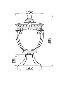Наземный низкий светильник Maytoni Fleur O414FL-01GB