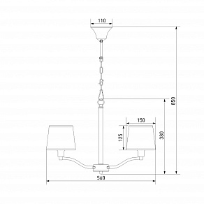 Подвесная люстра Eurosvet Felicia 70073/5 хром