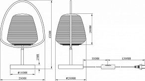 Настольная лампа декоративная Moderli Julia V2883-1T