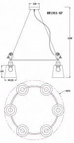 Подвесная люстра MyFar Tracey MR1961-6P
