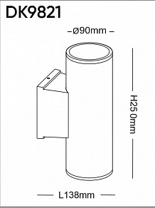 Светильник на штанге Denkirs BORG DK9821-BK