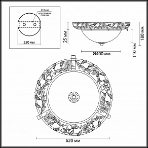 Накладной светильник Odeon Light Oxonia 2585/3