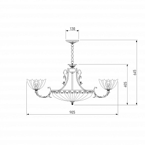 Подвесная люстра Eurosvet Bela 6051/6+3