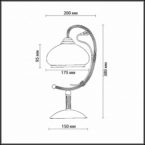 Настольная лампа декоративная Odeon Light Teura 2240/1T