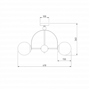Люстра на штанге Eurosvet Globe 70082/6 хром/черный