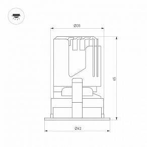 Встраиваемый светильник Arlight ARADO 059101