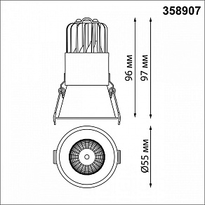 Встраиваемый светильник Novotech Lang 358907