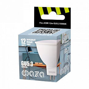Лампа светодиодная Jazzway  GU5.3 12Вт 5000K FLL- JCDR  12w GU5.3 5000K