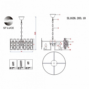 Подвесной светильник ST-Luce Anzio SL1626.203.10