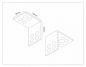Соединитель угловой внутренний для треков встраиваемых Ambrella Light TRACK SYSTEM GL2020