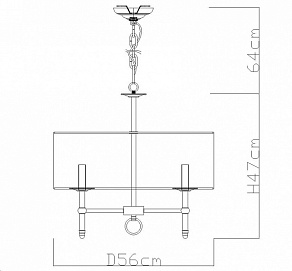 Подвесная люстра Divinare Candela 1162/01 LM-5