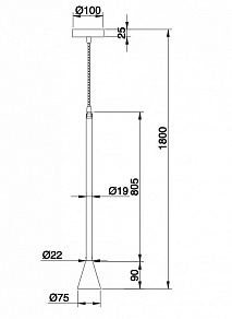 Подвесной светильник Maytoni Arrow P064PL-01W