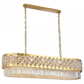 Подвесная люстра Newport ASHLEY 8300/120 oval gold polished