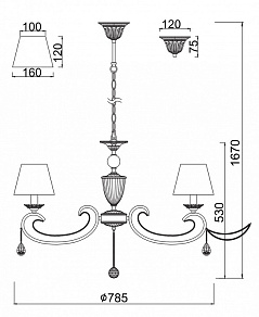 Подвесная люстра Freya Brossard FR2904-PL-08-BZ