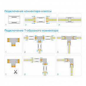 Соединитель лент T-образный жесткий Apeyron Electrics  09-96