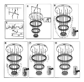 Подвесная люстра Globo Amur 49350D3