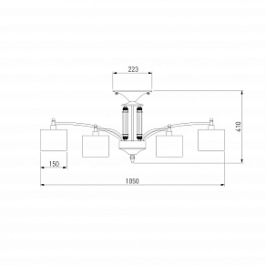 Люстра на штанге Eurosvet Adagio 60080/12 сатин-никель