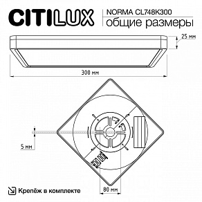 Накладной светильник Citilux Norma CL748K300
