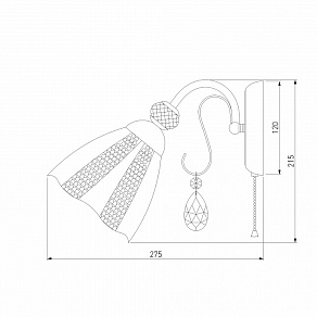 Бра Eurosvet Floranse 30155/1 античная бронза