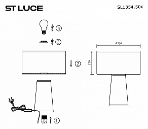 Настольная лампа декоративная ST-Luce Jackie SL1354.504.01