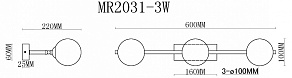 Бра MyFar Valency MR2031-3W
