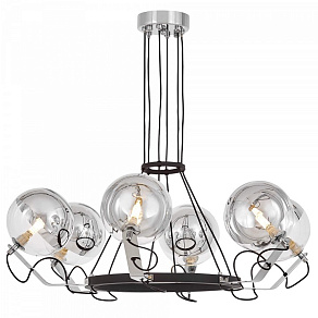 Подвесная люстра LUMINA DECO MARSEO LDP 9110-6 BK+CHR