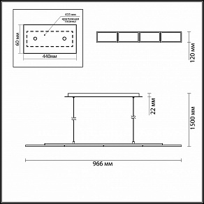 Подвесной светильник Odeon Light Super Slim 3870/60L