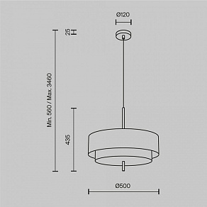 Подвесной светильник Maytoni Bergamo MOD613PL-05W1