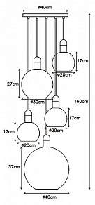 Подвесной светильник Lucide Julius 34438/05/65