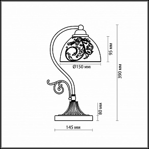 Настольная лампа декоративная Odeon Light Casti 2542/1T