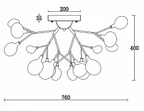 Потолочная люстра Freya Florencia FR5049CL-27B