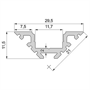 Профиль накладной угловой внутренний Deko-Light  970405