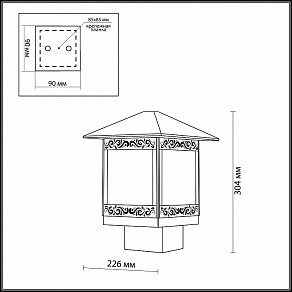 Наземный низкий светильник Odeon Light Novara 2644/1B