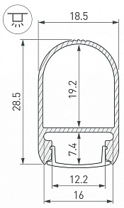 Профиль накладной Arlight WARDROBE 053565