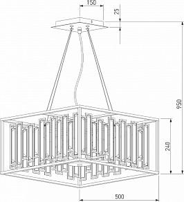 Подвесная люстра Bogate's Cella 377/6 Strotskis