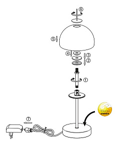 Настольная лампа декоративная Globo Snowflake 21936