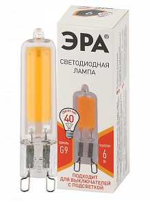 Лампа светодиодная Эра  G9 6Вт 2700K LED JCD-6W-GL-827-G9