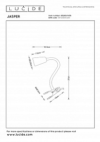 Настольная лампа офисная Lucide JASPER 65206/11/38