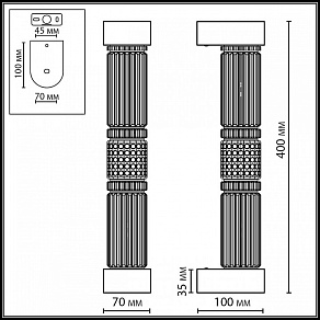 Накладной светильник Odeon Light COLLIER 5456/12WL
