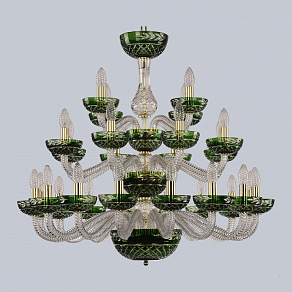 Подвесная люстра Bohemia Ivele Crystal Ivele Crystal 2 1309/16+8+4/300/3d G Cl/Clear-Green/H-1J