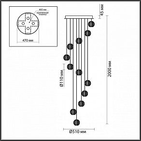 Подвесная люстра Odeon Light Crystal 5008/56L
