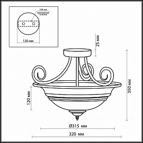 Светильник на штанге Odeon Light Marli 2573/2C