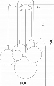Подвесная люстра TK Lighting Cadix 4608 Cadix Gold