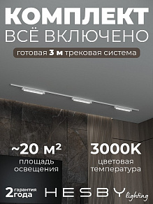 Комплект трековый Hesby Lighting Skylite №1 HSBL_kompl_S001_NI3W3K_01