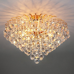 Потолочная люстра Eurosvet Ostiniya 3299/9 золото/прозрачный хрусталь Strotskis