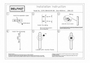 Накладной светильник Belfast Ravenhill 2276 28W 60 BR MB