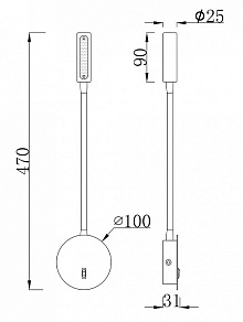 Бра Maytoni Stem C035WL-L3B3K
