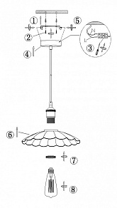 Подвесной светильник Globo Claudia 15080